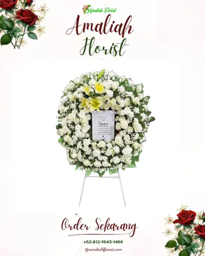 Krans Bunga Duka Cita di Setiawargi